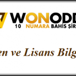 Wonodds Güven ve Lisans Bilgileri